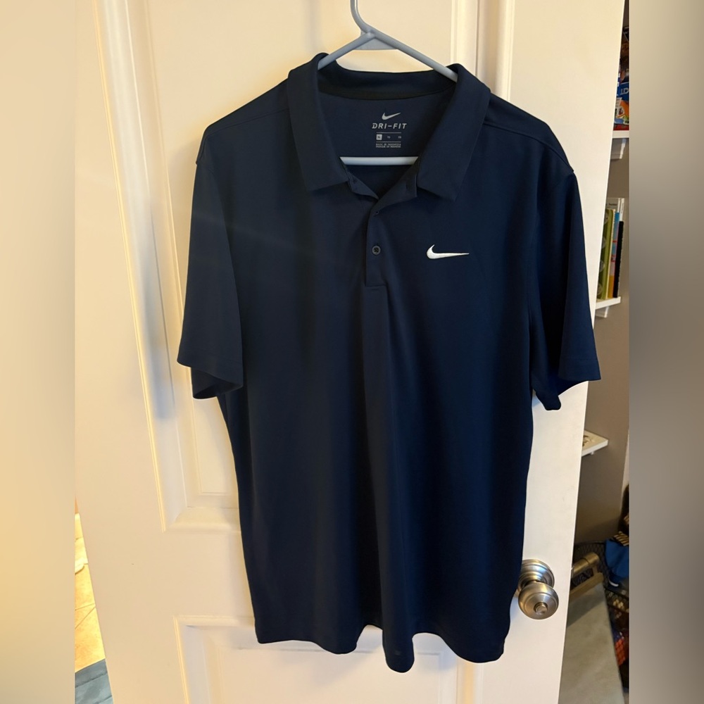 Nike Men's Dark Blue Dri-FIT Polo